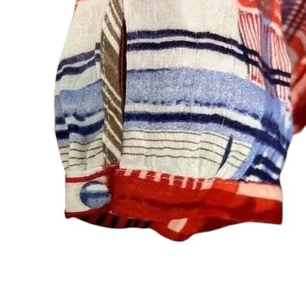 Maeve Anthropologie Lila Plaid Button Tiered Tunic Shirt Blouse Size Medium - Picture 6 of 6